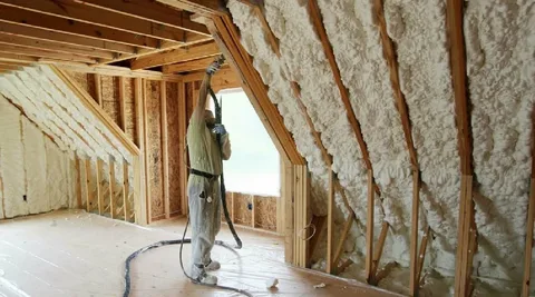 Spray foam insulation